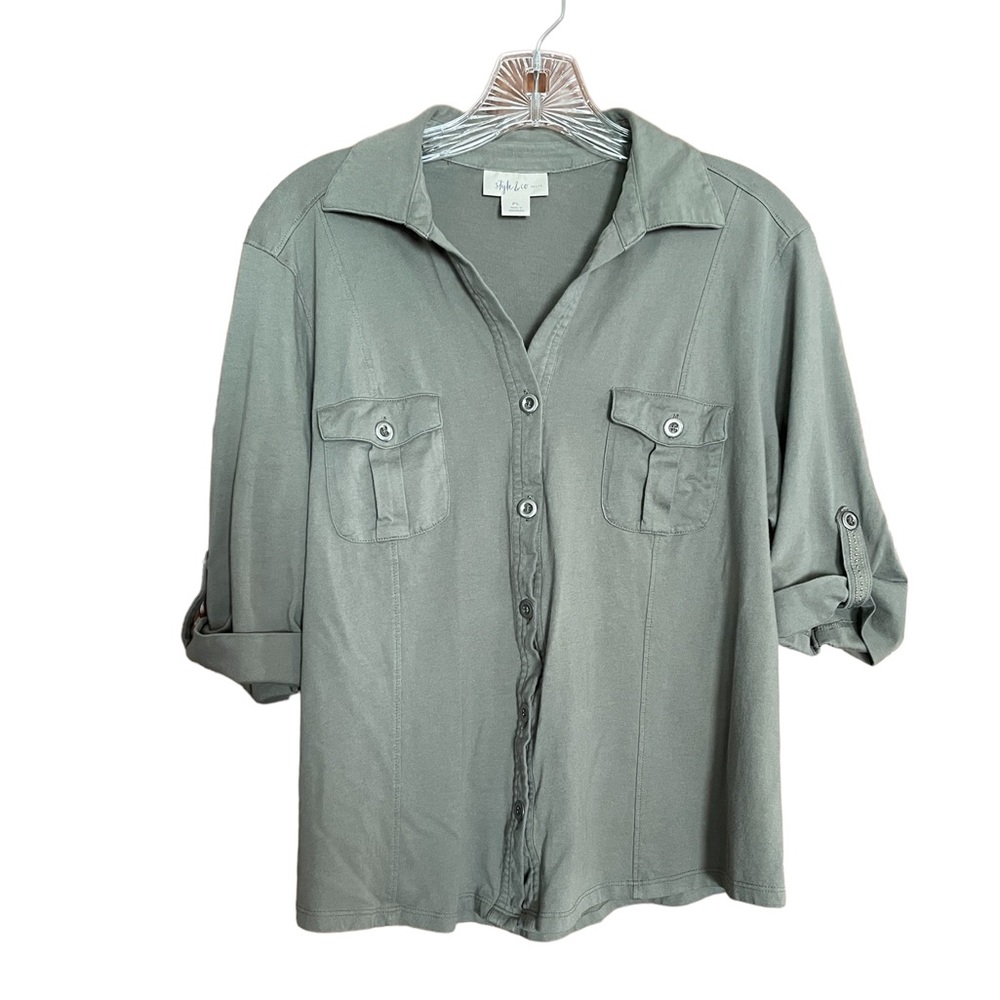 Womens Sz PL Style & Company 3/4 Length Sleeves